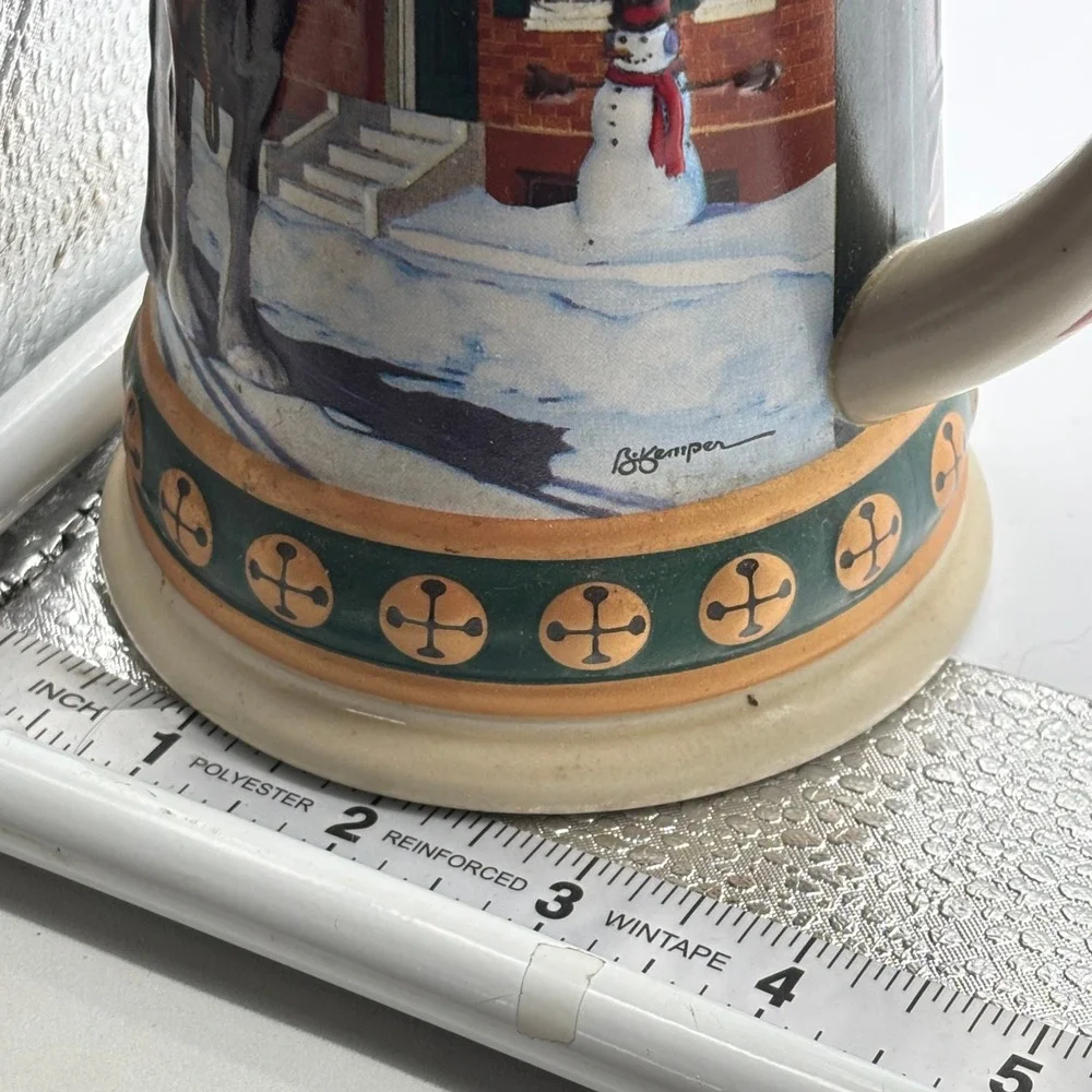 Budweiser 1993 Holiday Stein Hometown Holiday Clydesdales Ceramarte Brazil